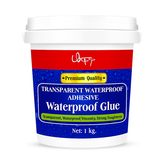 1kg. Premium TRANSPARENT WATERPROOF GLUE  Dry Adhesive for Crack Repairs