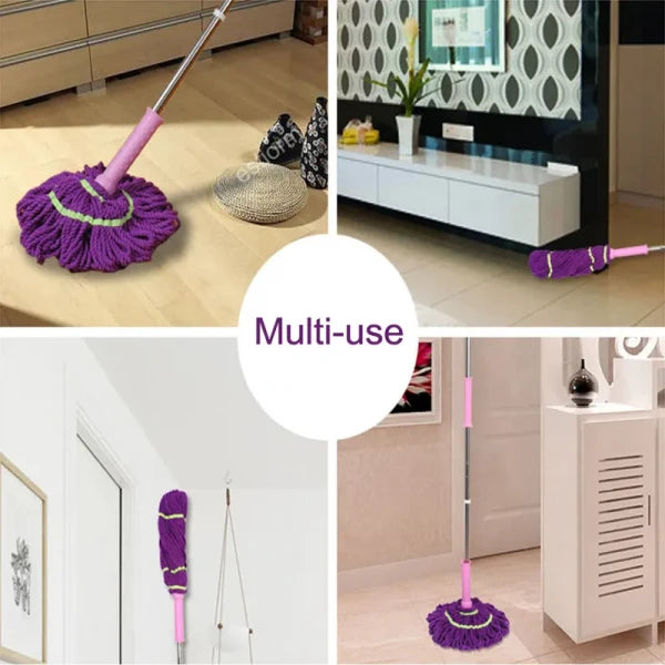 Microfiber Twist Mop Dust Mop with Telescopic Adjustable Perfect for Cleaning
