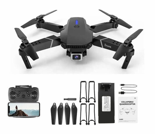 E88 Pro MAX 4K Foldable Drone with Mini Camera, HD Dual Camera, WiFi, Dual Battery, Super Performance