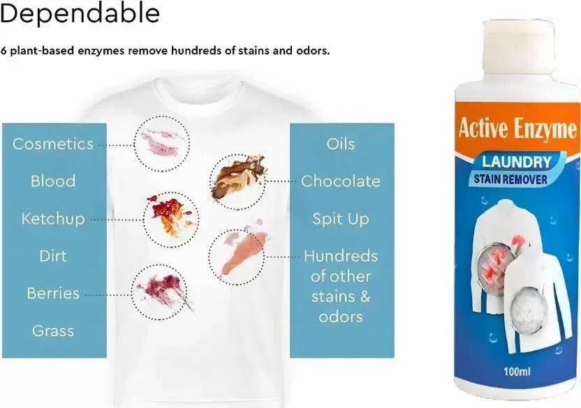 Active Enzyme Laundry Stain Remover (Pack of 2)