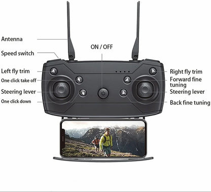 E88 Pro MAX 4K Foldable Drone with Mini Camera, HD Dual Camera, WiFi, Dual Battery, Super Performance