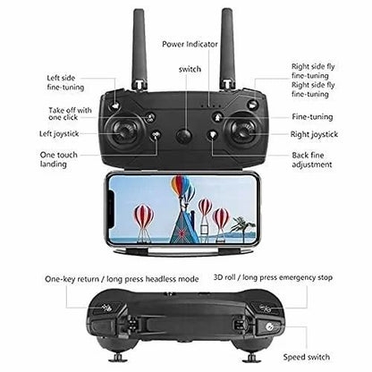 E88 Pro MAX 4K Foldable Drone with Mini Camera, HD Dual Camera, WiFi, Dual Battery, Super Performance