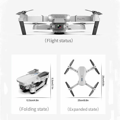 E88 Pro MAX 4K Foldable Drone with Mini Camera, HD Dual Camera, WiFi, Dual Battery, Super Performance